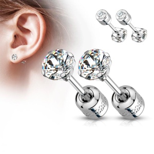 Серьги гвоздики из стали Spikes SE3690 Серьги гвоздики из стали Spikes SE3690