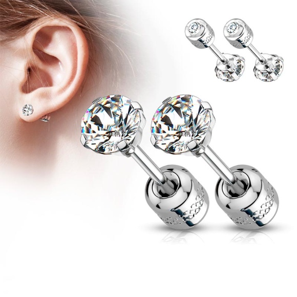 Серьги гвоздики из стали Spikes SE3690