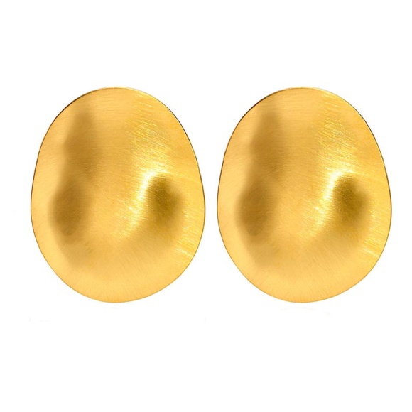 Серьги из стали мятый Овал