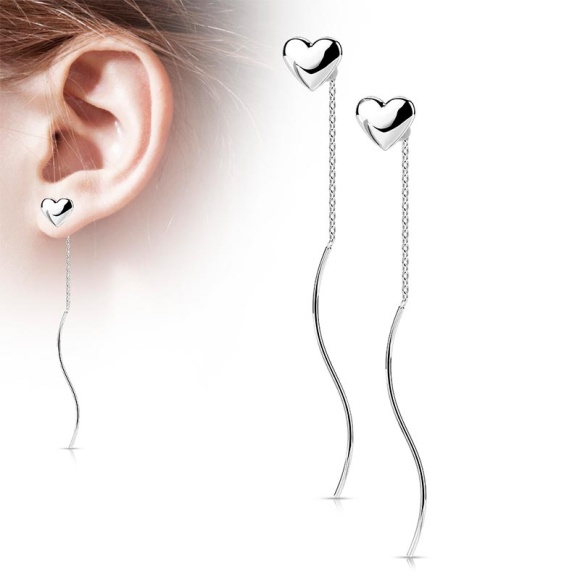 Сережки протяжки із сталі Spikes SE3990