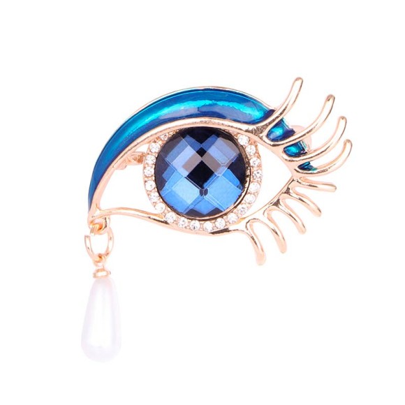 Брошка жіноче око синій колір