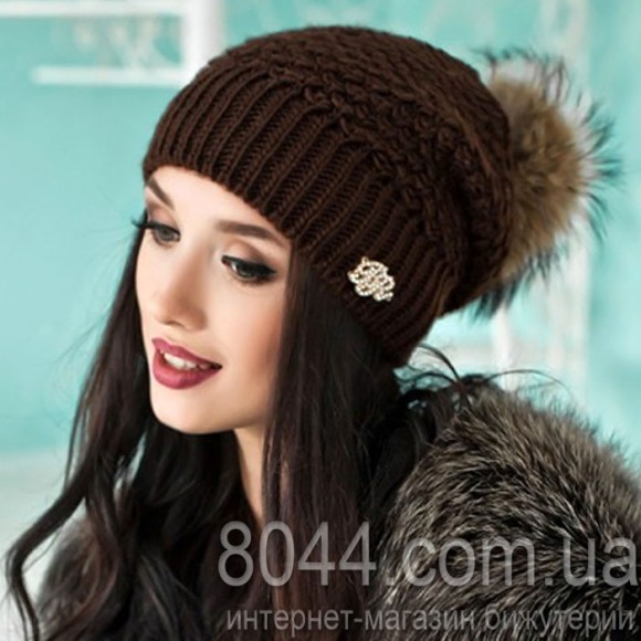 Шапка с помпоном Бейлис