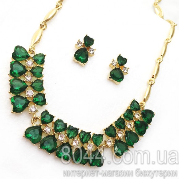 Набір прикрас: кольє та сережки