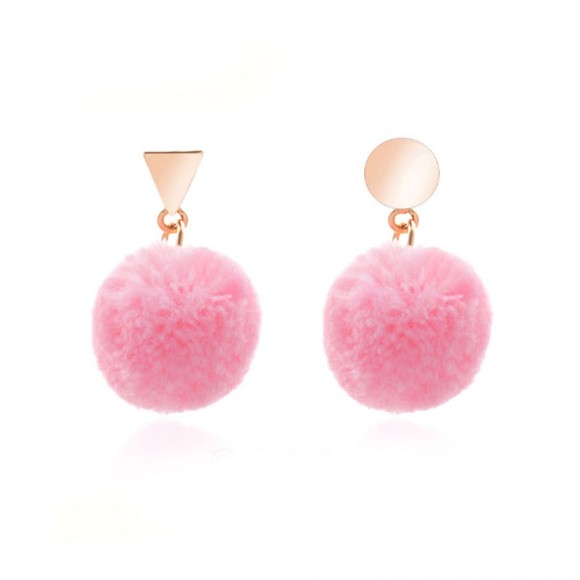 Серьги гвоздики Помпончик Серьги гвоздики Помпончик