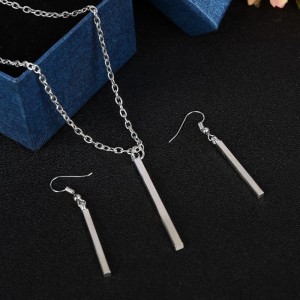 Набір прикрас Стиль посріблений: кулон