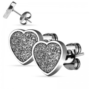 Сережки гвоздики із сталі Spikes Серце Spikes SEZHT