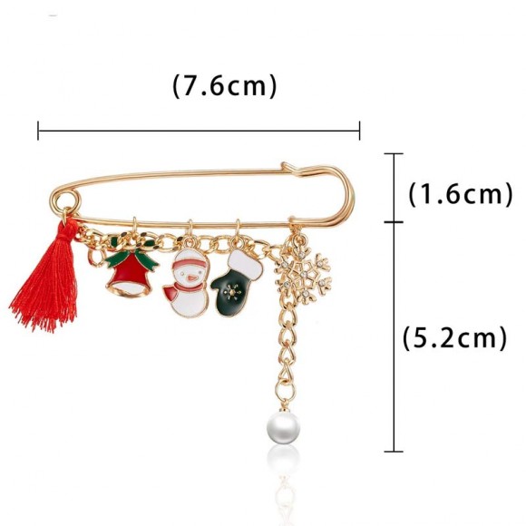 Брошь булавка Новогодняя