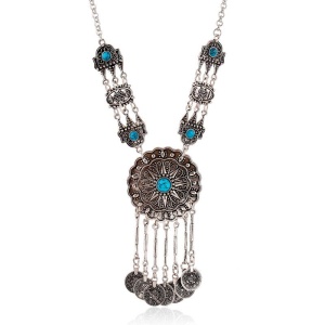 Кольє з монетами Візерунок бохо стиль Кольє з монетами Візерунок бохо стиль