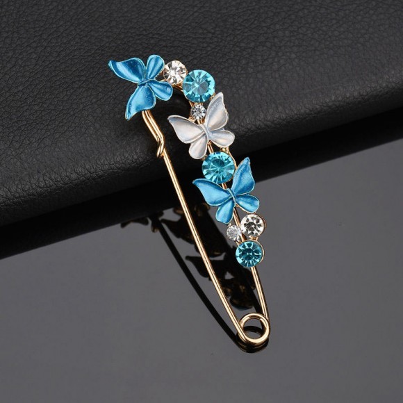 Брошь Булавка с бабочками