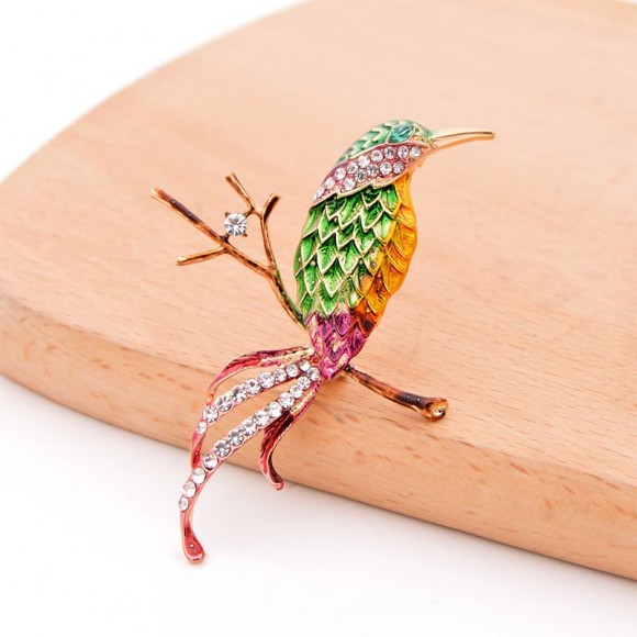 Брошь Яркая Птица