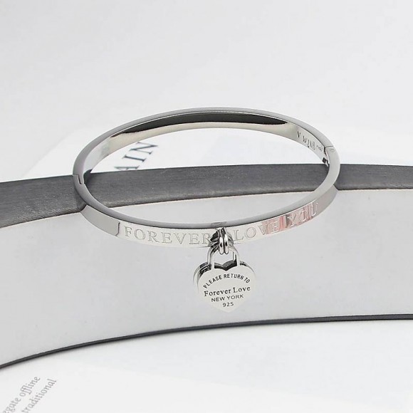 Женский браслет из нержавеющей стали Сердце forever love New York