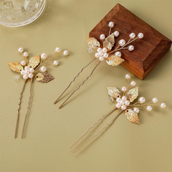 Набор шпилек для волос Золотой шелест 6 шт Набор шпилек для волос Золотой шелест 6 шт