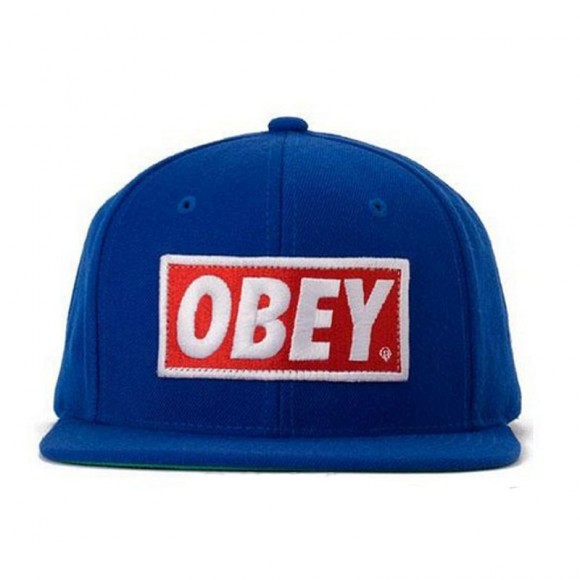 Кепка із прямим козирком Obey Blue