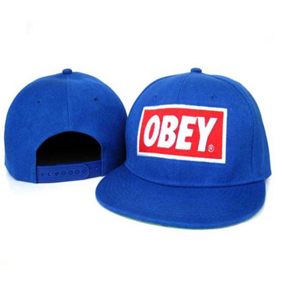 Кепка із прямим козирком Obey Blue