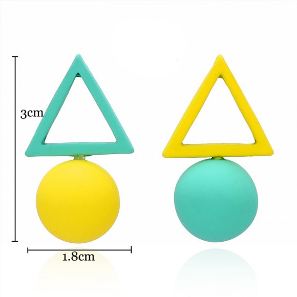 Серьги гвоздики Треугольник Candy colour Серьги гвоздики Треугольник Candy colour