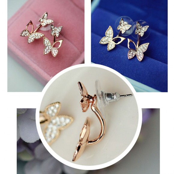 Серьги гвоздики Бабочка Серьги гвоздики Бабочка