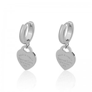Сережки кільця Серце forever love New York Сережки кільця Серце forever love New York