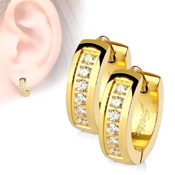 Сережки кільця зі сталі Spikes SE3305