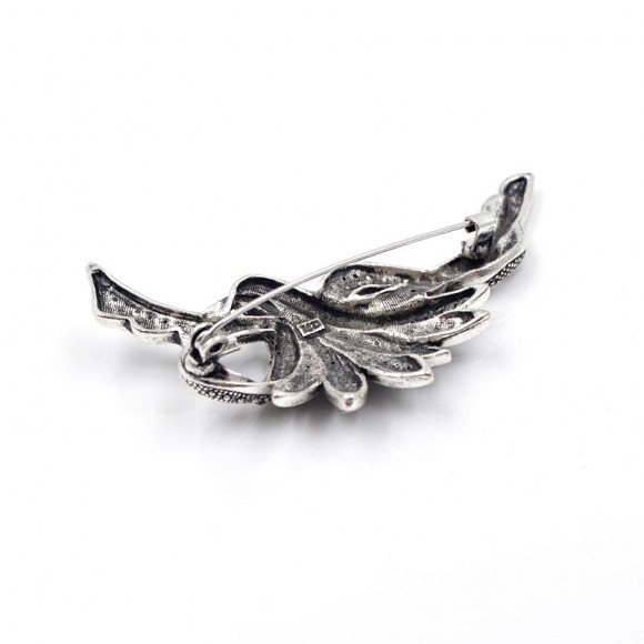 Брошь с марказитами Ажур