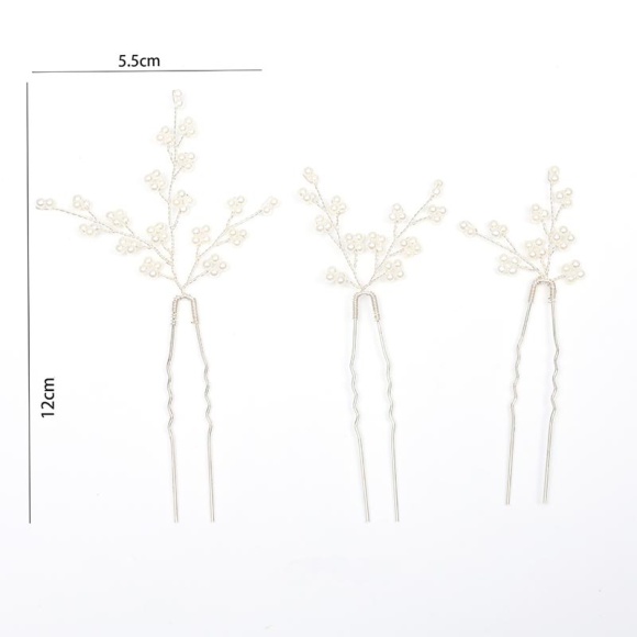 Набор шпилек для волос Нежность жемчуга 3 шт Набор шпилек для волос Нежность жемчуга 3 шт