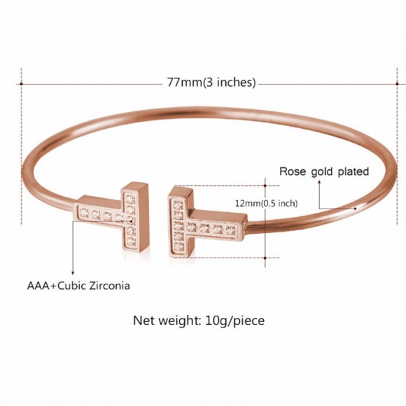 Браслет металевий Tiffany Double T Браслет металевий Tiffany Double T