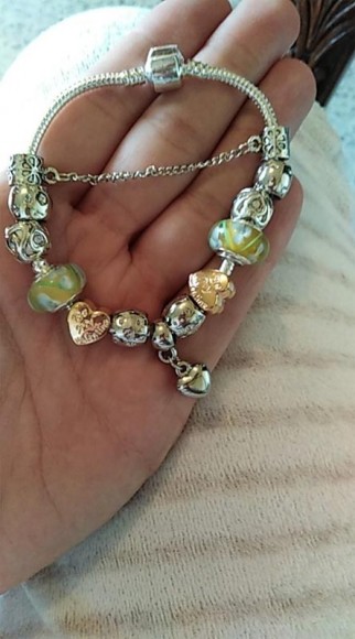 Браслет у стилі пандору Три серця Браслет у стилі пандору Три серця