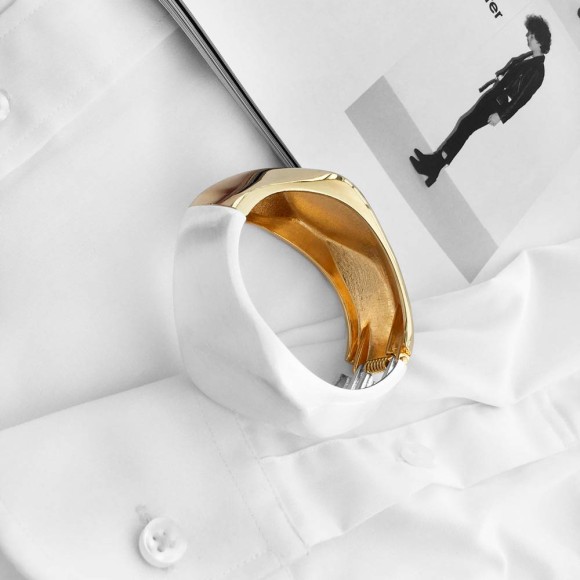 Жіночий металевий браслет грань