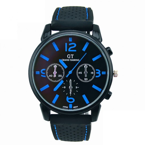 Чоловічий наручний годинник з силіконовим ремінцем GT