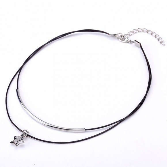 Чокер кожаный Звёздочка