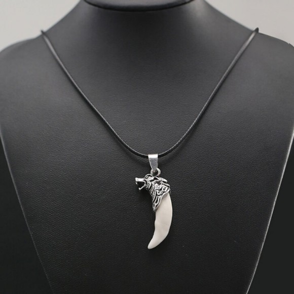 Чоловічий кулон на шию Вовче ікло