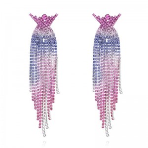 Вечерние длинные серьги Цветные Вечерние длинные серьги Цветные