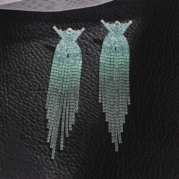 Вечерние длинные серьги Цветные Вечерние длинные серьги Цветные