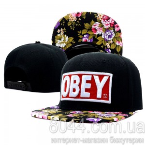 Кепка із прямим козирком Obey Flower Black Кепка із прямим козирком Obey Flower Black