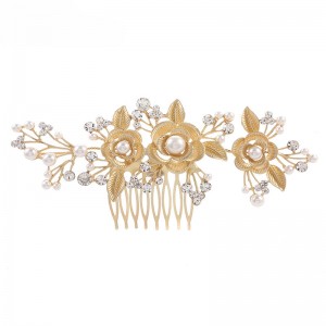 Гребень для волос Розочки с кристаллами