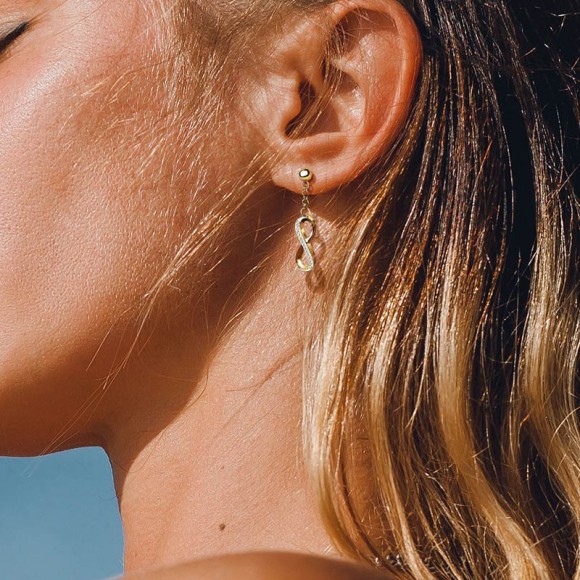 Сережки підвіски із сталі нескінченність Spikes SE1009