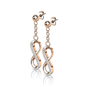 Серьги подвески из стали бесконечность Spikes SE1009 Серьги подвески из стали бесконечность Spikes SE1009