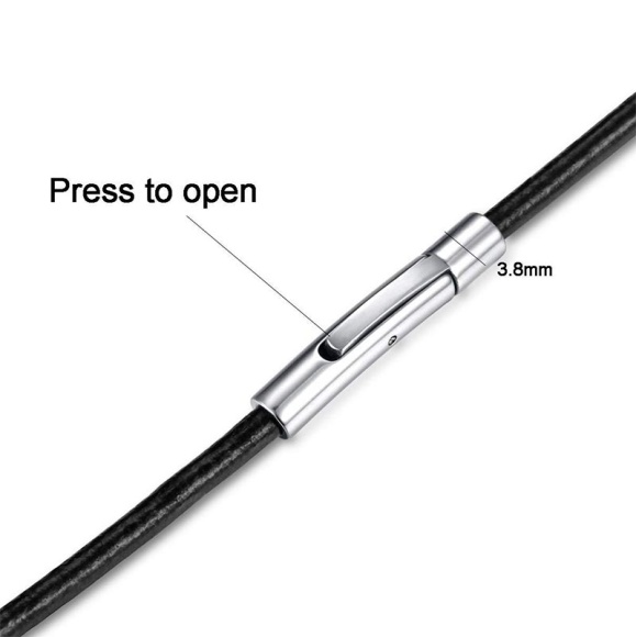 Шнурок на шею из натуральной кожи Premium Lux