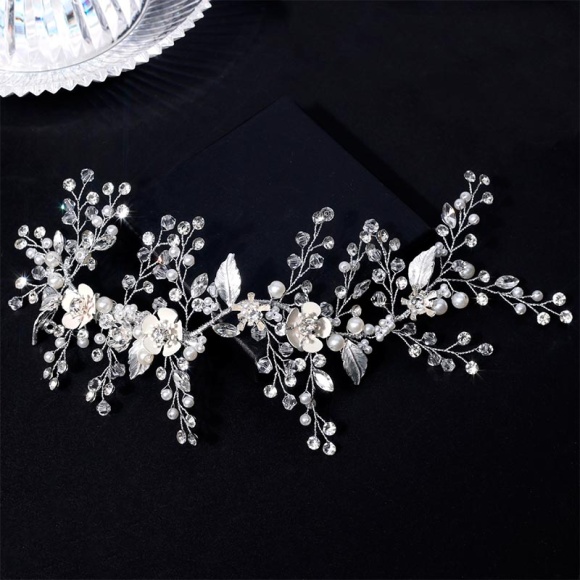 Весільна гілочка заколка для волосся Вуаль блиску Весільна гілочка заколка для волосся Вуаль блиску