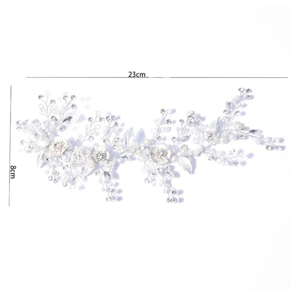Весільна гілочка заколка для волосся Вуаль блиску Весільна гілочка заколка для волосся Вуаль блиску