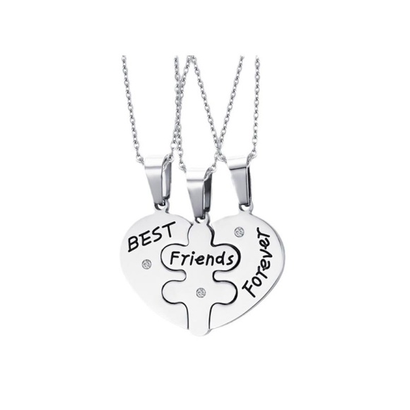 Кулон парный Best Friend Forever Пазл кулон для друзей тройной