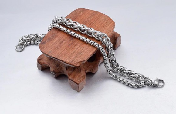 Браслет из стали Двойное плетения Браслет из стали Двойное плетения