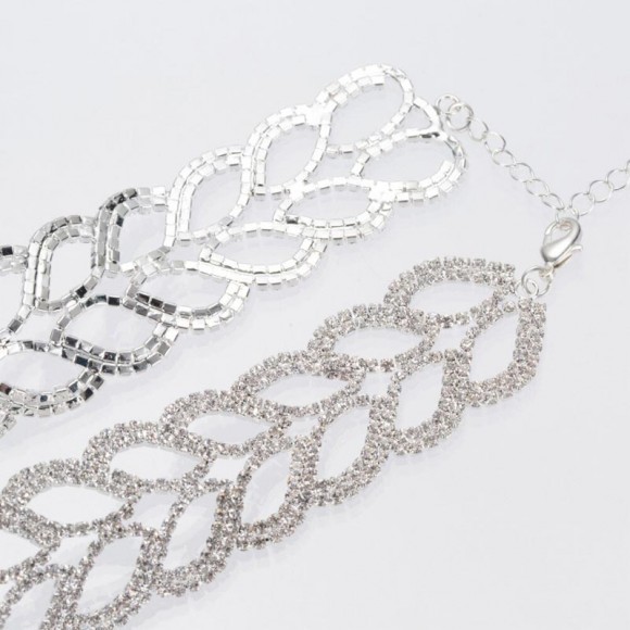 Колье чокер Кристальный лист