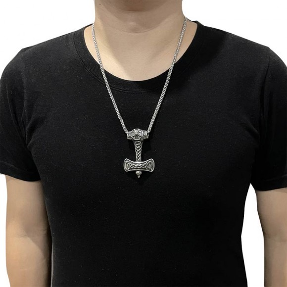 Кулон в стиле викингов Молот Тора (с цепочкой) Кулон в стиле викингов Молот Тора (с цепочкой)