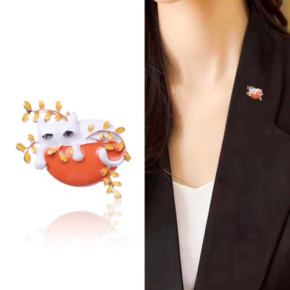 Брошка кіт у вазоні Брошка кіт у вазоні