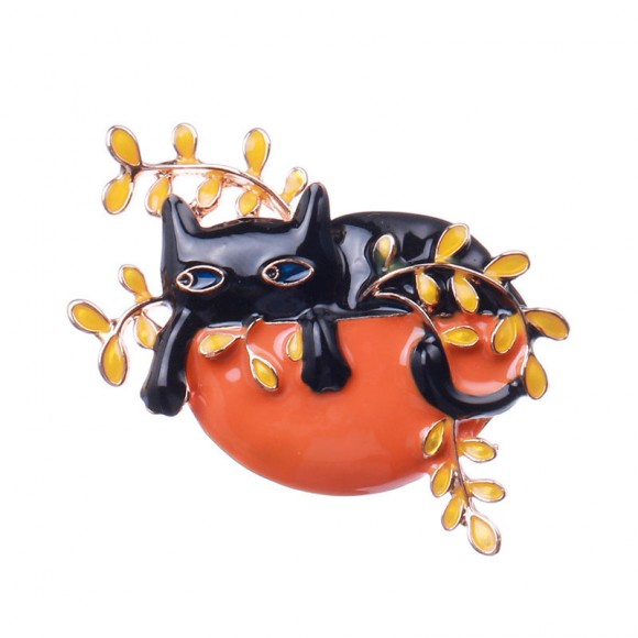 Брошка кіт у вазоні Брошка кіт у вазоні