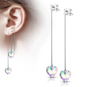 Серьги протяжки из стали Spikes SE21412 Серьги протяжки из стали Spikes SE21412