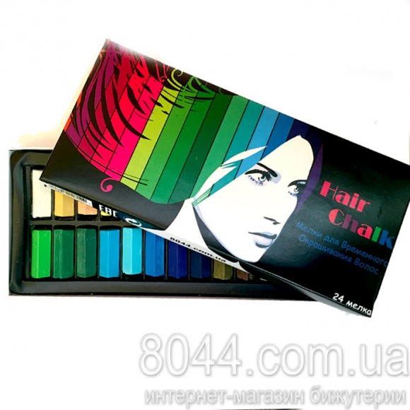 Мелки для волос набор 24 шт mini