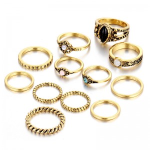 Кольца на фаланги пальцев - набор Midi Rings Sets (12 штук)