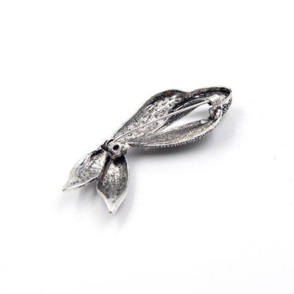 Брошь Лента с марказитами