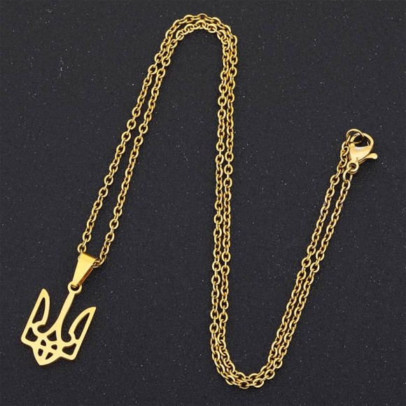 Кулон з нержавіючої сталі Герб України Тризуб